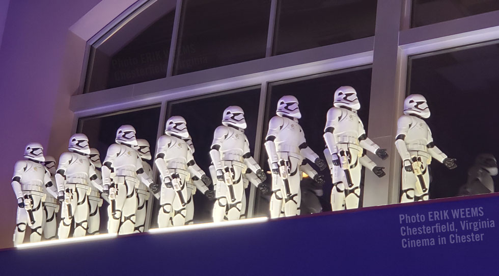 Stormtroopers marching at cinema in Chesterfield Virginia Stormtroopers marching at cinema in Chesterfield Virginia