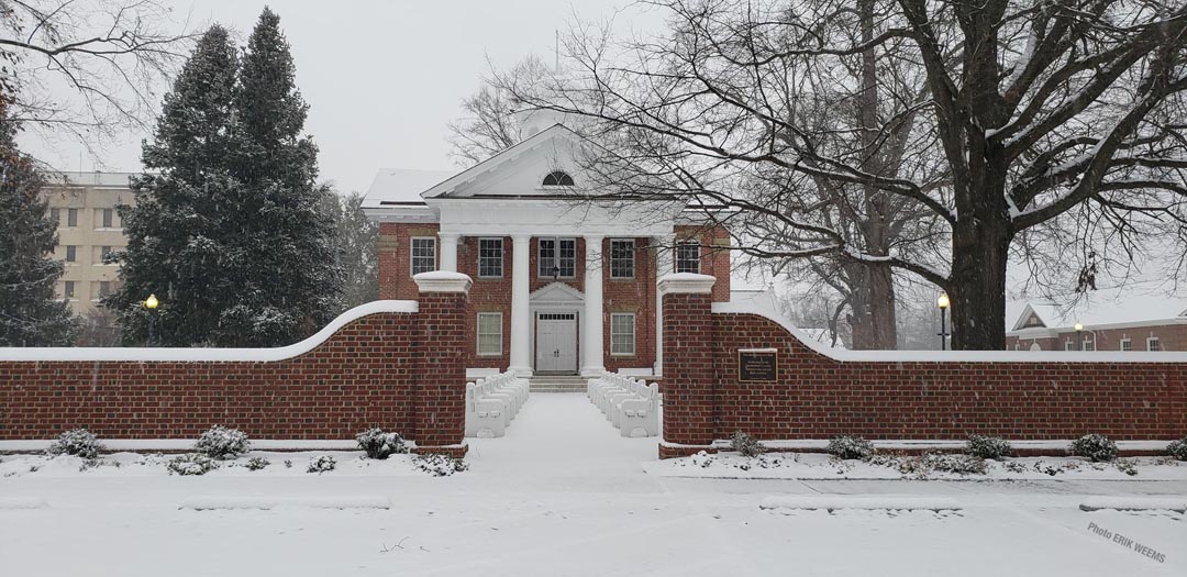 Snow around the historical courthouse Chesterfield Snow around the historical courthouse Chesterfield