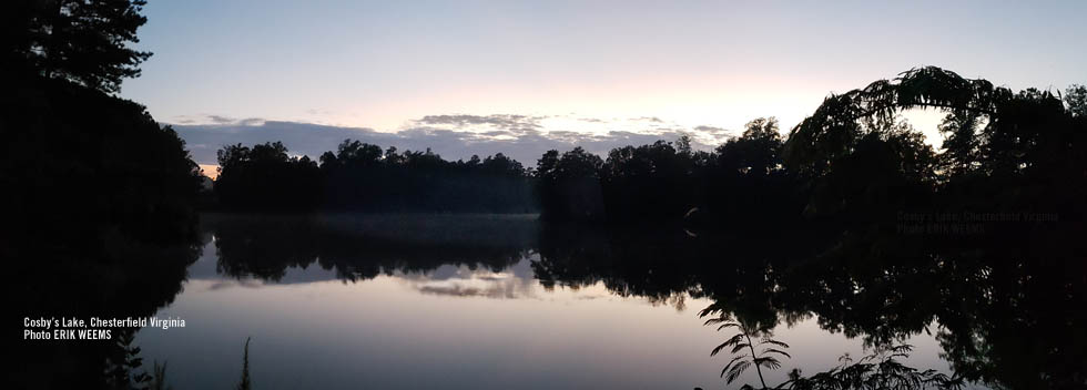At dusk on Cosbys Lake in Chesterfield Virginia At dusk on Cosbys Lake in Chesterfield Virginia